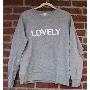 J. Crew French Terry 'Lovely' Sweatshirt